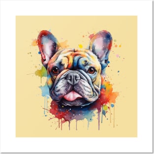 A French Bulldog Watercolor Posters and Art